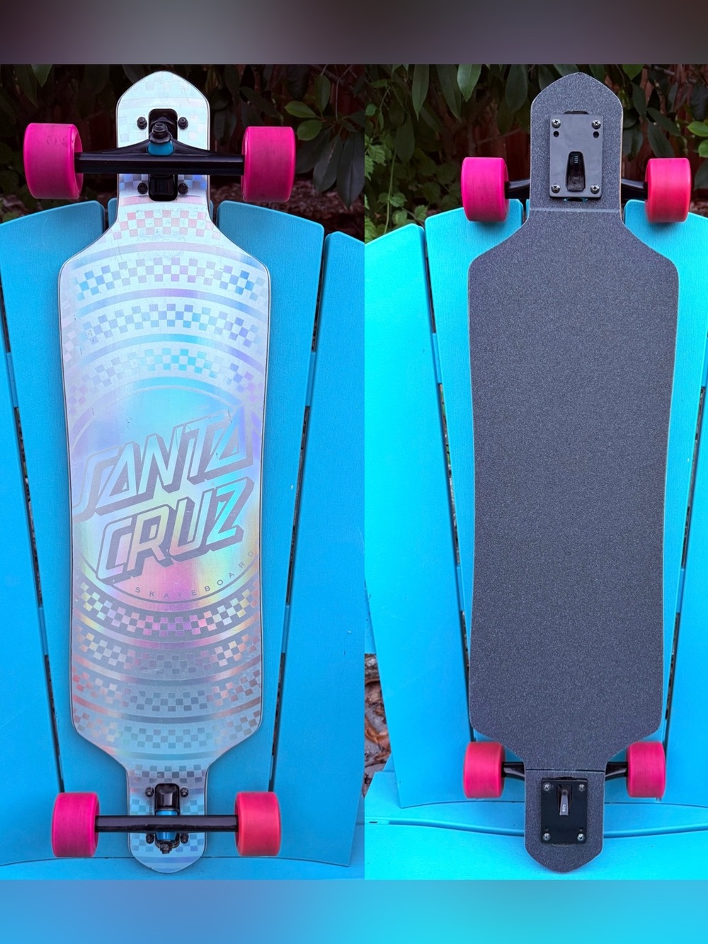 Santa Cruz Prismatic Dot Drop Through Complete Longboard Skateboard - 9.0” x 36”
